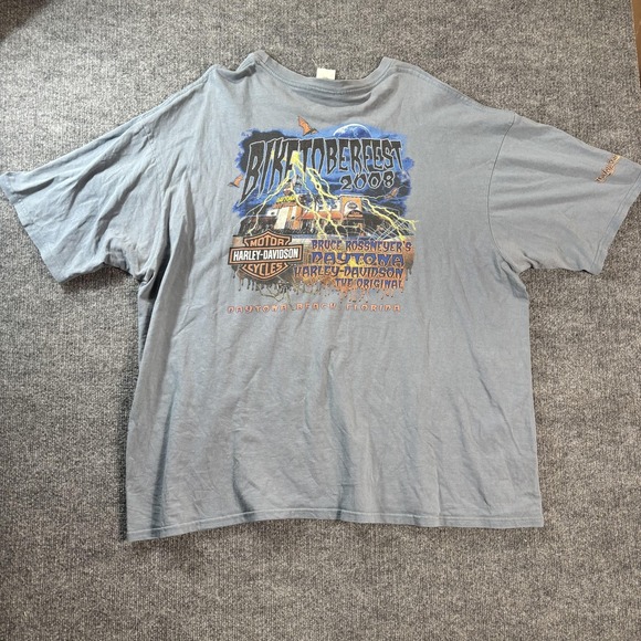 Harley-Davidson Biketoberfest Shirt Mens 3XL Gray Daytona 2008 Graphic Tee USA - Picture 3 of 5